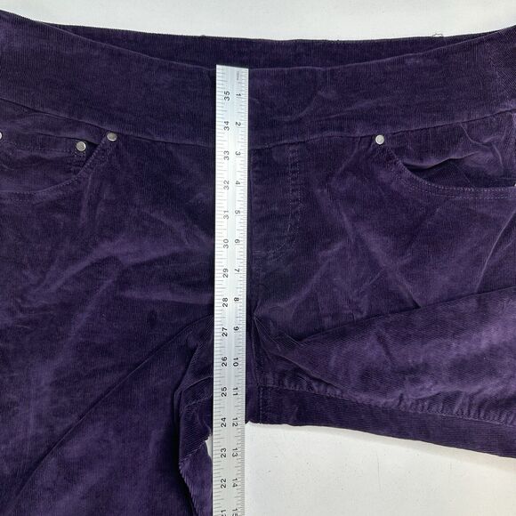 Jag Jeans Womens 14W Corduroy Straight Purple Preppy Pull On *See Measurements - Picture 8 of 13